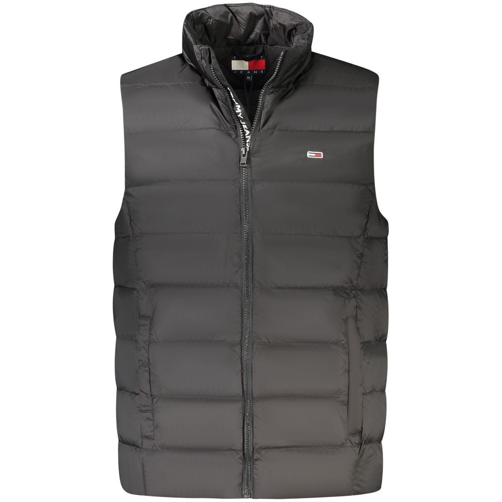 Black Nylon Men's Vest Jacket