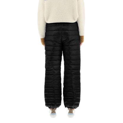 Black Polyamide Casual Pants