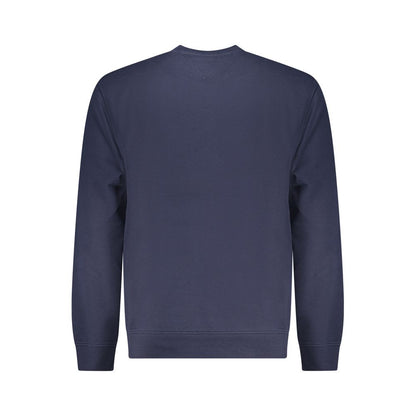Blue Cotton Men Sweatshirt