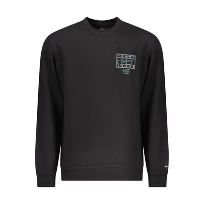 Black Cotton Men Sweatshirt