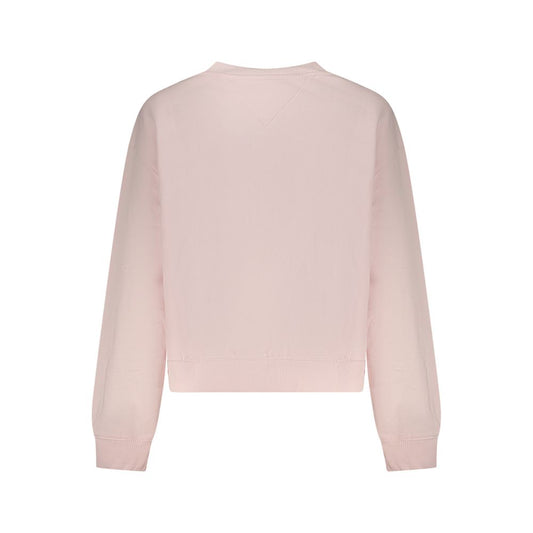 Pink Cotton Women Sweatshirt