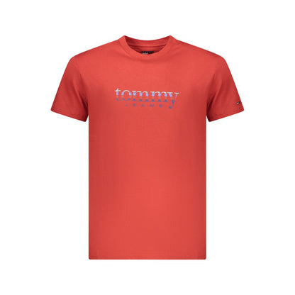 Red Cotton Mens T-Shirt