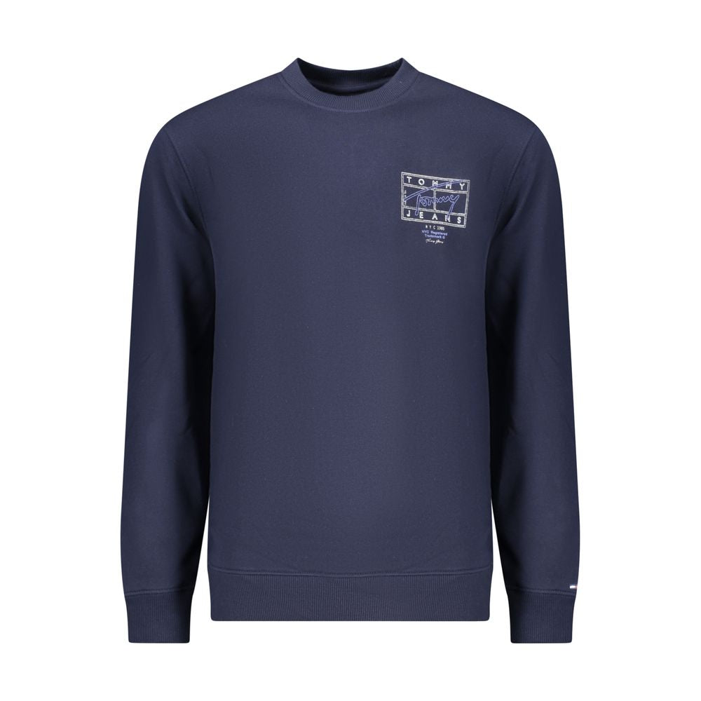 Blue Cotton Men Sweatshirt