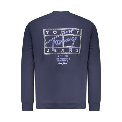 Blue Cotton Men Sweatshirt