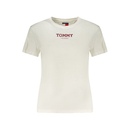 White Cotton Women T-Shirt