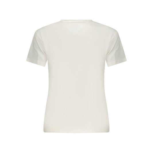White Cotton Women T-Shirt