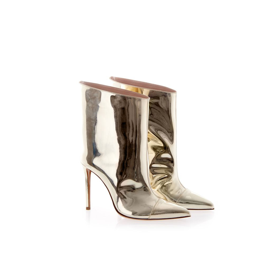 Multicolor Patent Leather Ankle Boots