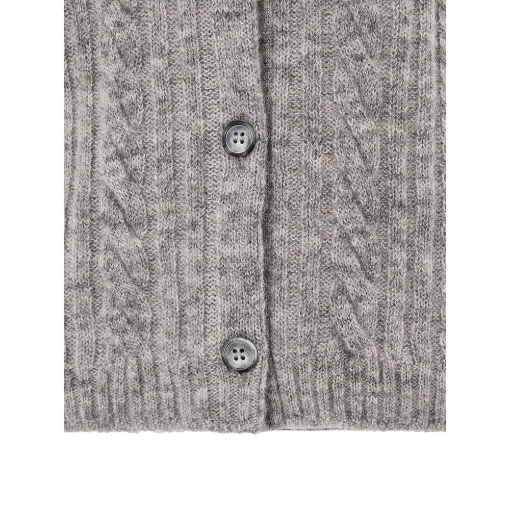 Gray Wool Cardigan