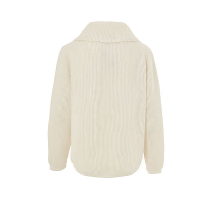 White Wool Polo Shirt