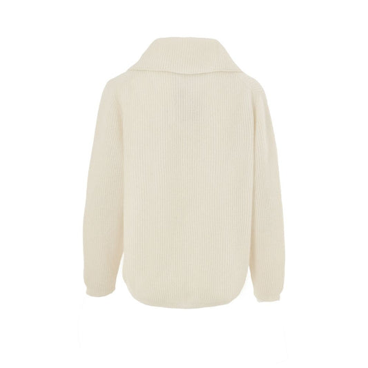 White Wool Polo Shirt