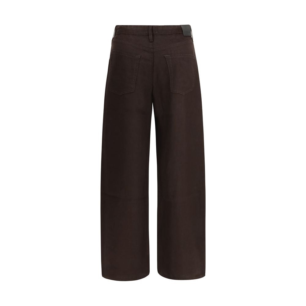 Brown Linen Casual Pants