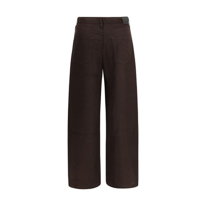 Brown Linen Casual Pants
