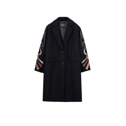 Black Polyester Coat