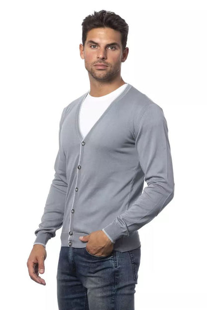 Gray Cotton Cardigan