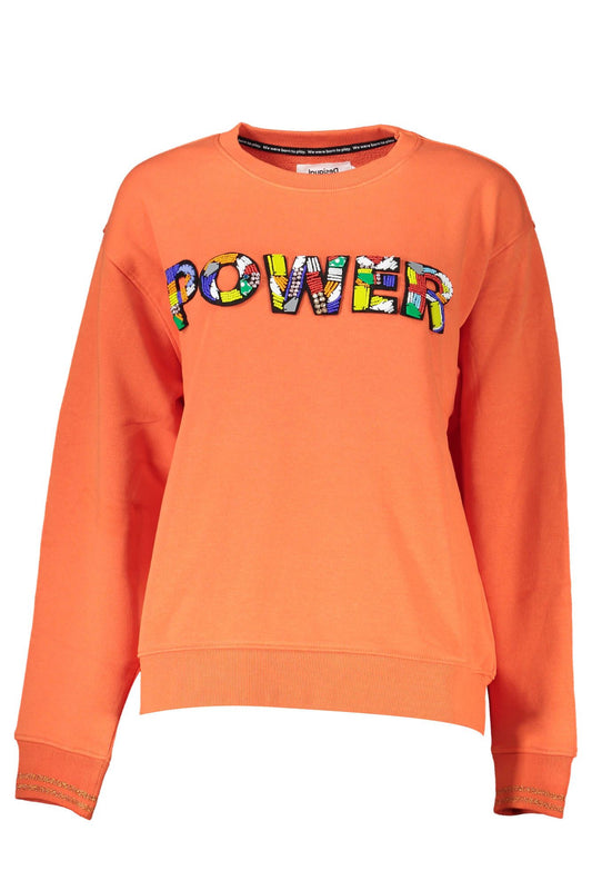 Orange Cotton Sweatshirt