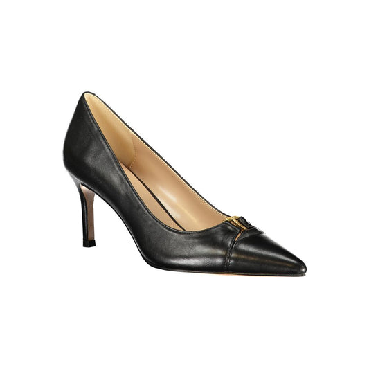 Black Leather Women Classic Shoe