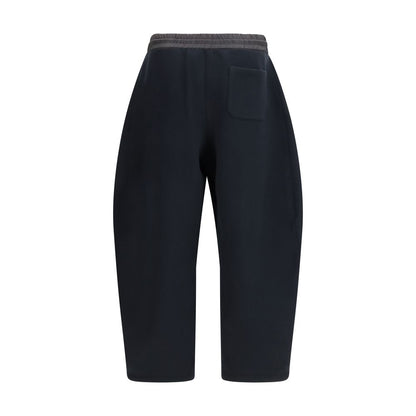 Black Cotton Athletic Pants