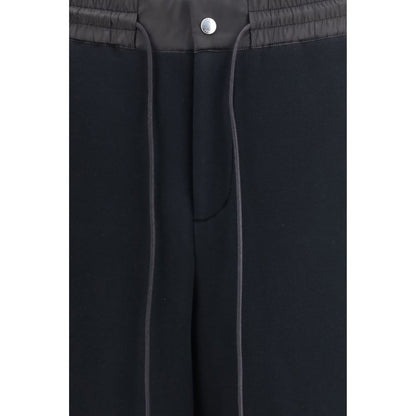 Black Cotton Athletic Pants