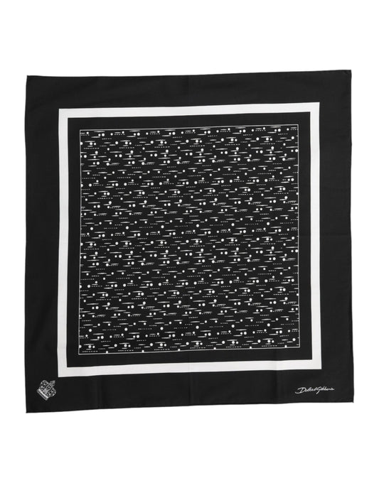Black And White Cotton Foulard