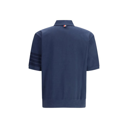 Blue Cotton Polo Shirt
