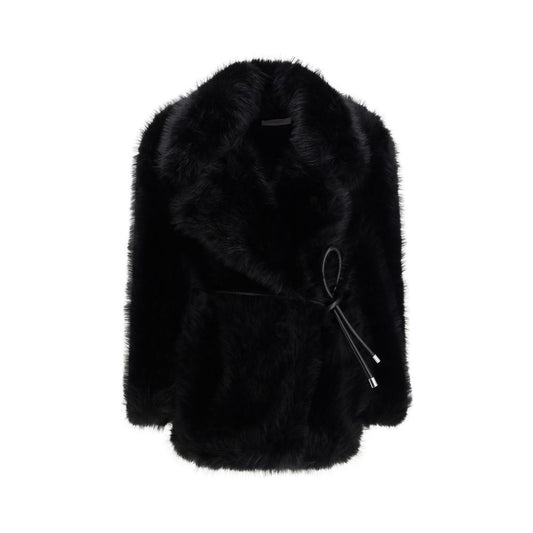 Black Polyester Coat