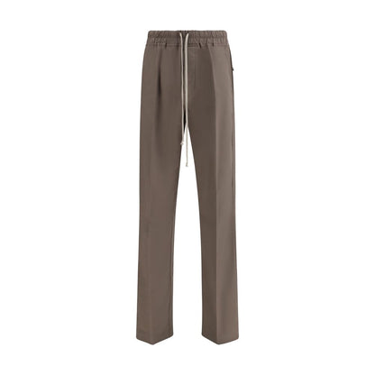 Brown Viscose Casual Pants