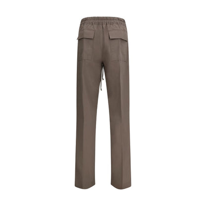 Brown Viscose Casual Pants