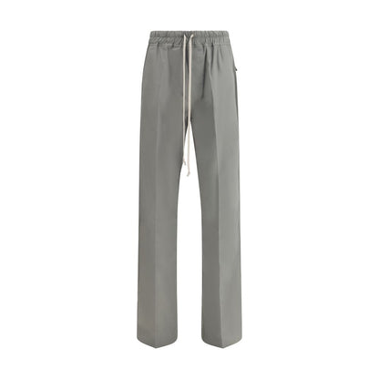 Gray Viscose Casual Pants
