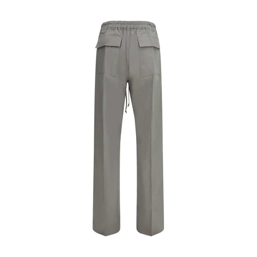 Gray Viscose Casual Pants