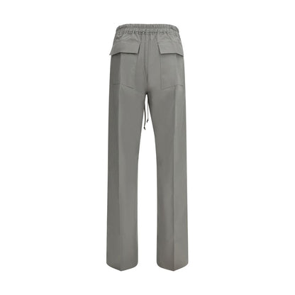 Gray Viscose Casual Pants