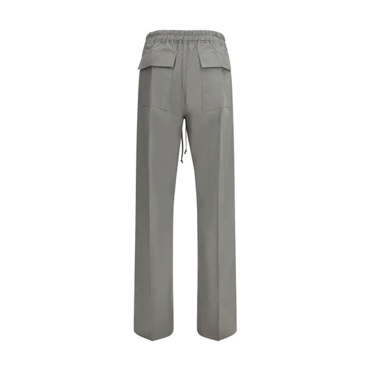 Gray Viscose Casual Pants