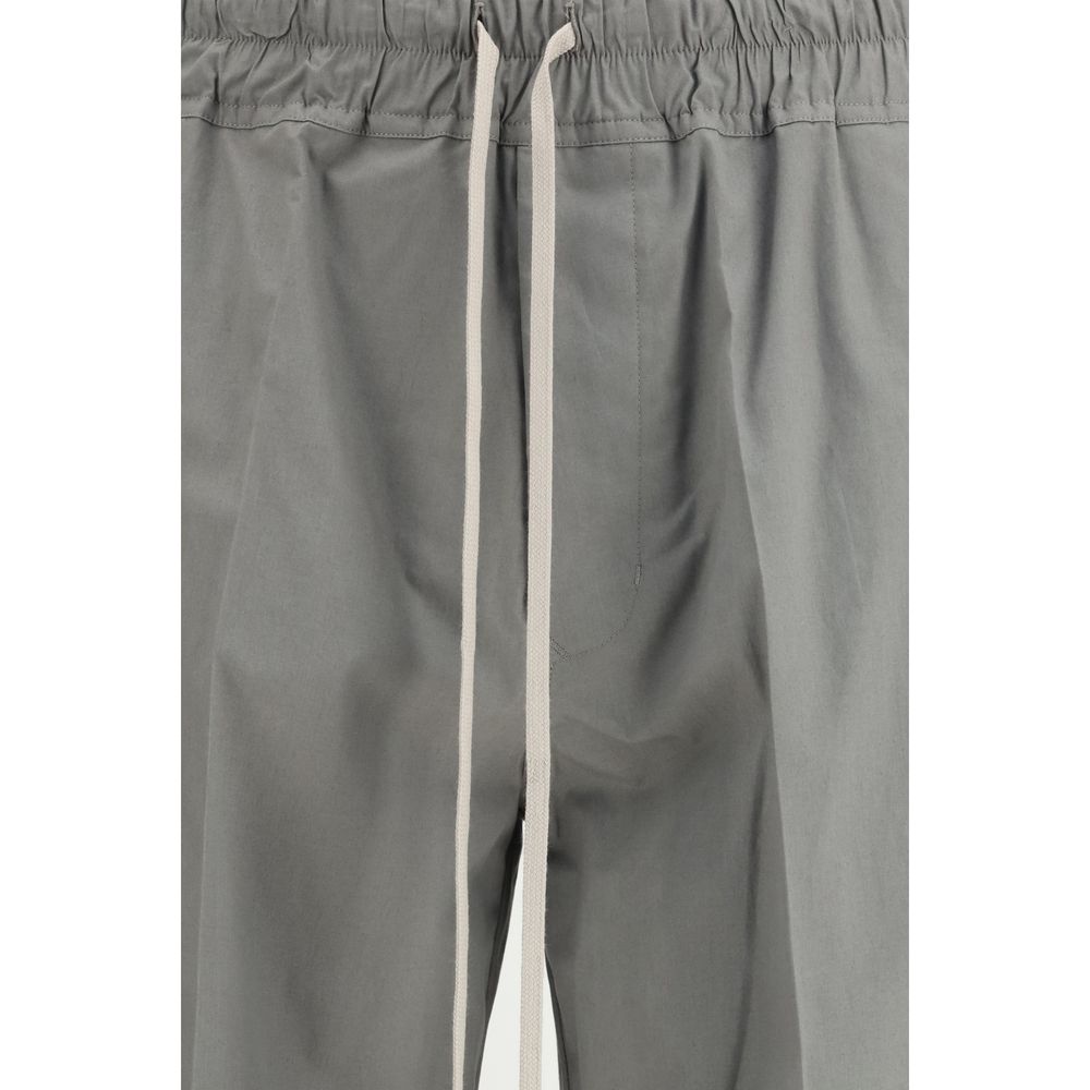 Gray Viscose Casual Pants