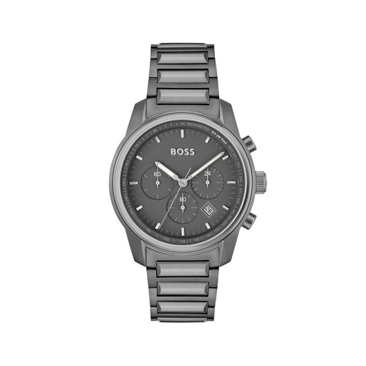 Gray Stainless Steel Dress Watch