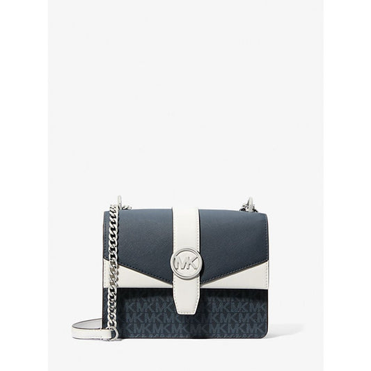 Blue Canvas Crossbody Bag