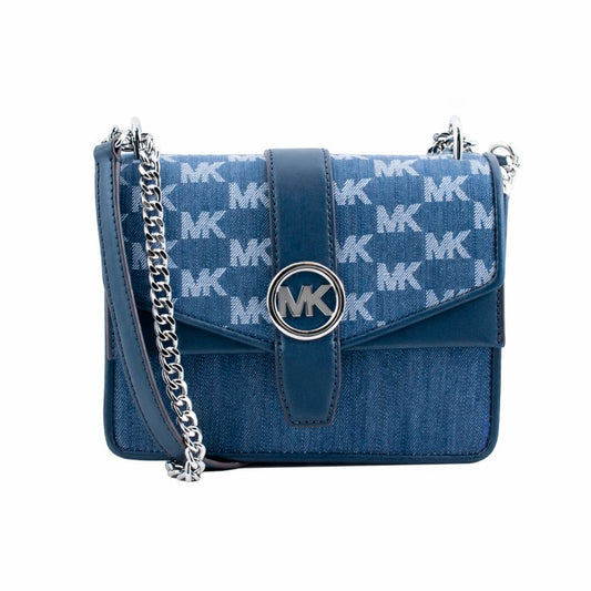 Blue Canvas Crossbody Bag