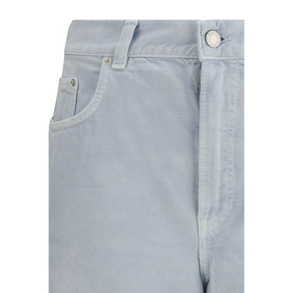 Blue Cotton Bermuda Shorts