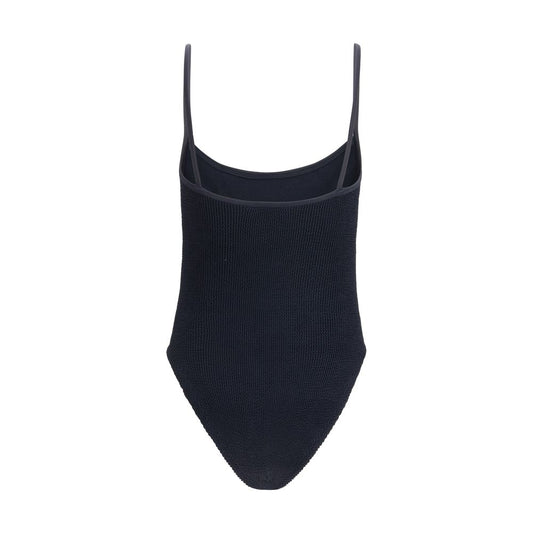 Black Polyamide One-Piece Swimsuit