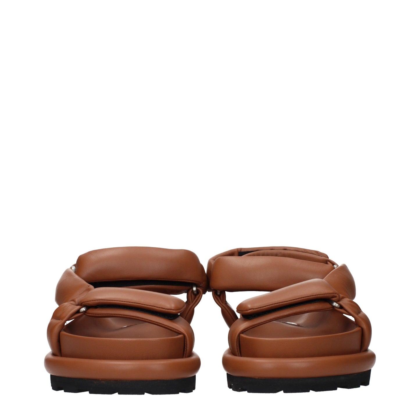 Brown Leather Strap-On Sandals
