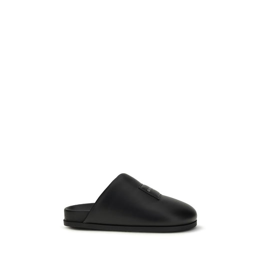 Black Calf Leather Bos Taurus Mules