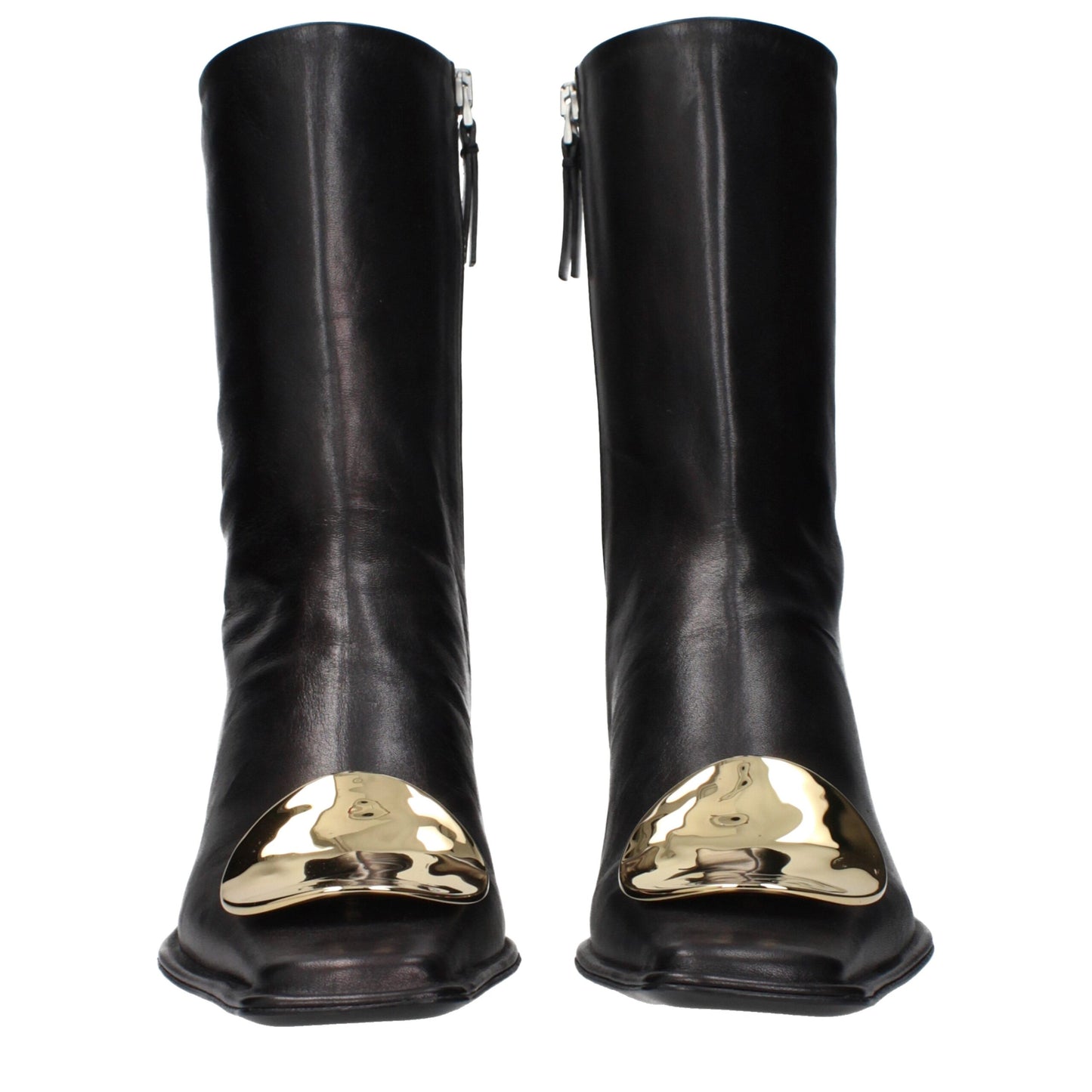 Black Leather Ankle Boots