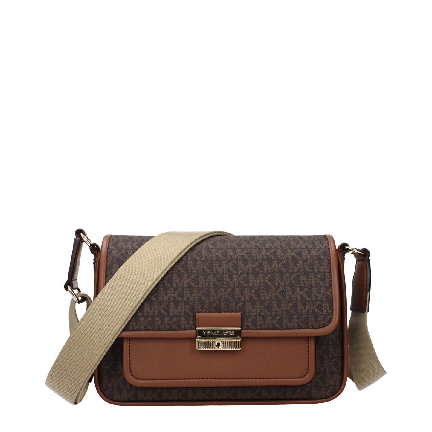 Brown Fabric Crossbody Bag