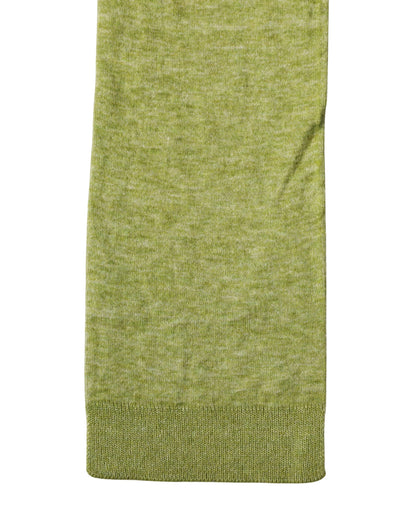 Green Cashmere Knitted Neck Foulard 280cm x11cm Men Scarf