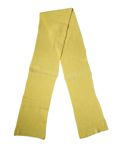 Yellow Cotton Knitted Neck Foulard 270cm x 31cm  Men Scarf