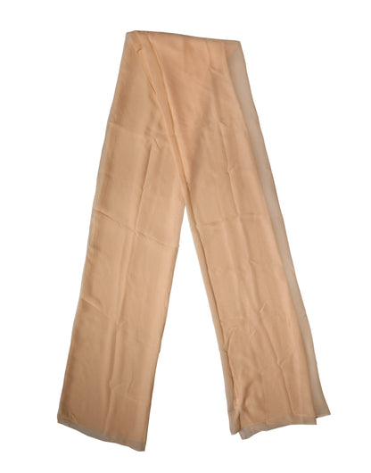 Beige Silk Neck Wrap Shawl Stole 272cm x 120cm Scarf