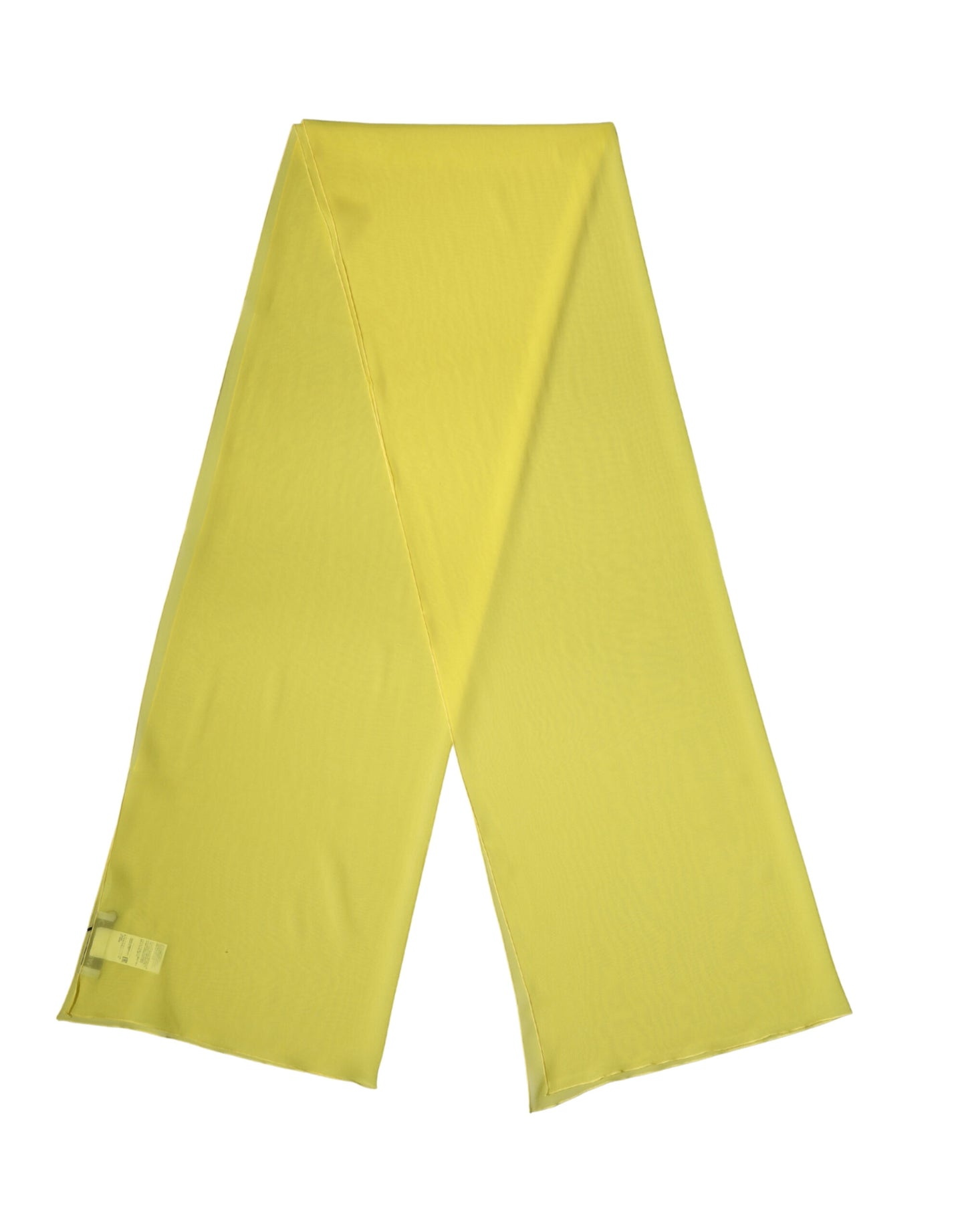 Yellow Silk Neck Wrap Shawl Stole 200cm x 64cm Scarf