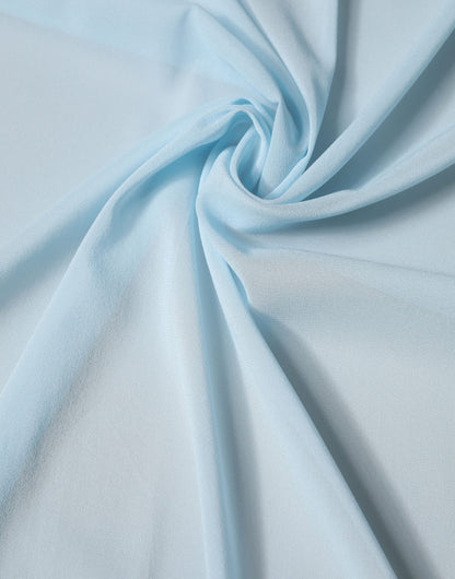 Light Blue Silk Neck Wrap Shawl Stole 200cm x 64cm  Scarf