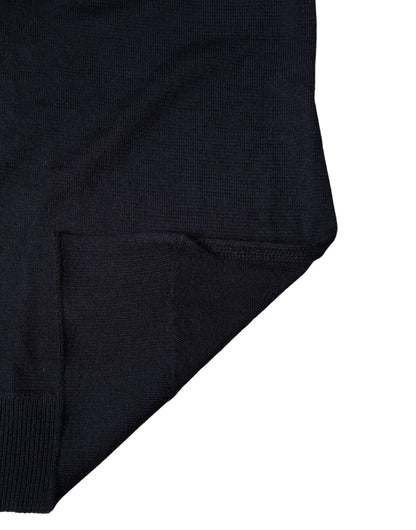 Black Wool Knitted Shawl Neck Wrap 200cm x 25cm  Scarf