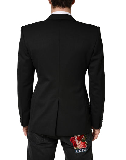 Black Embellished Single Breasted Blazer