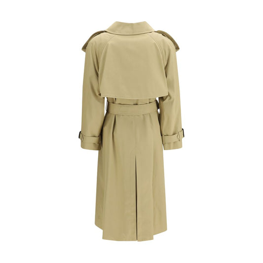 Beige Cotton Trench Coat