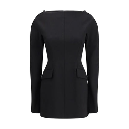 Black Polyester Casual Dress